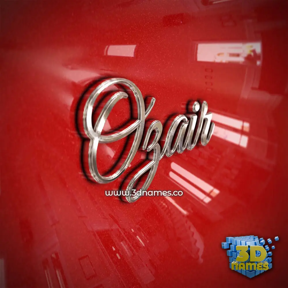 ozair in Car Paint style - 3D name wallpaper
