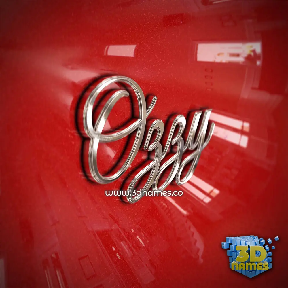 ozzy in Car Paint style - 3D name wallpaper
