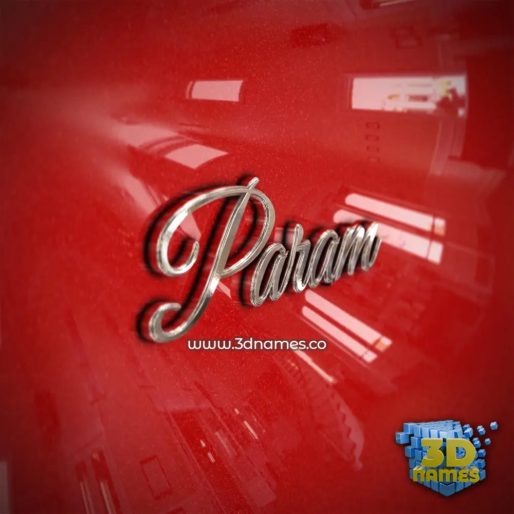 param in Car Paint style - 3D name wallpaper