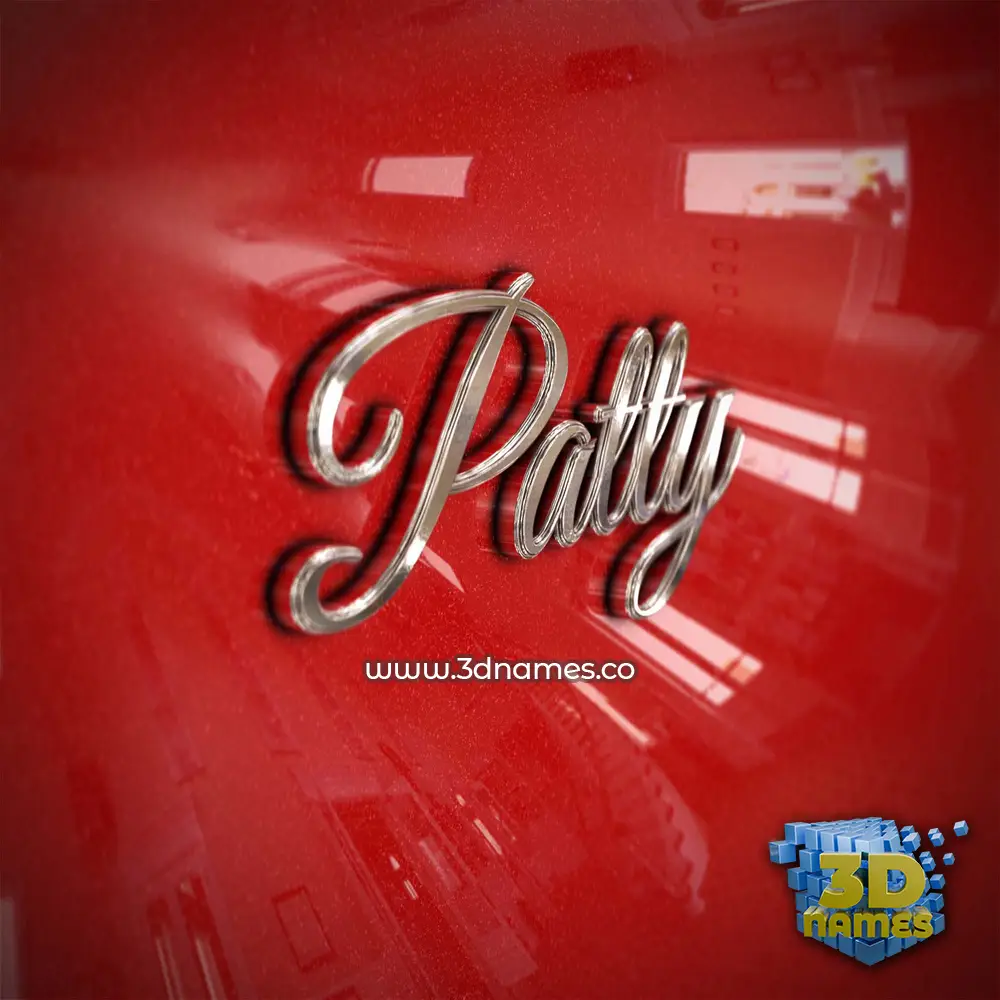 patty in Car Paint style - 3D name wallpaper
