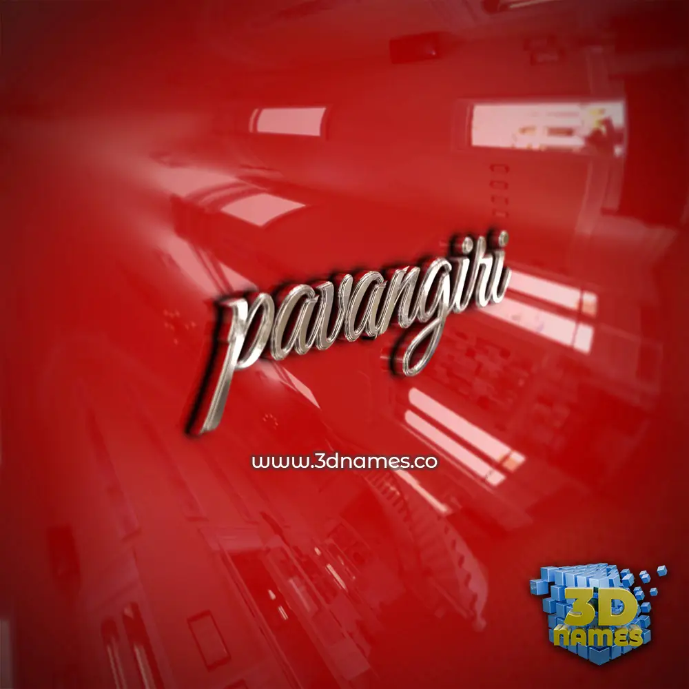 pavangiri in Car Paint style - 3D name wallpaper