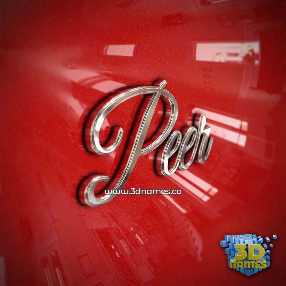 peer in Car Paint style - 3D name wallpaper