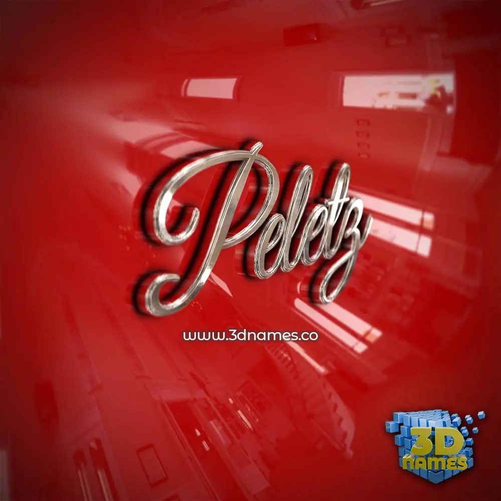 peletz in Car Paint style - 3D name wallpaper