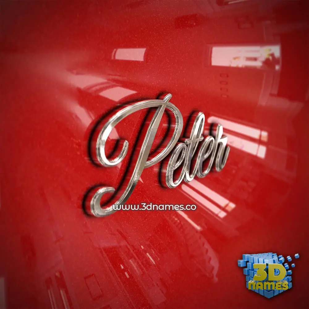 peter in Car Paint style - 3D name wallpaper