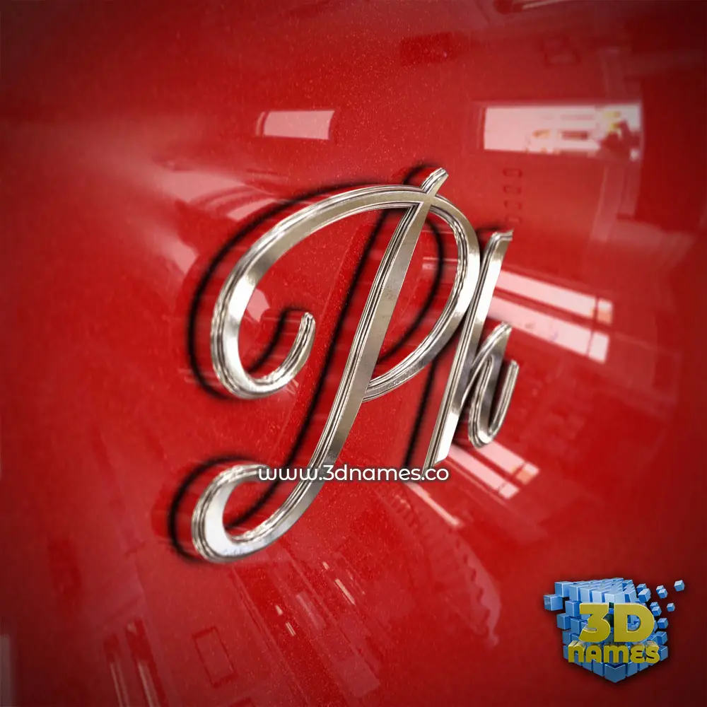 ph in Car Paint style - 3D name wallpaper