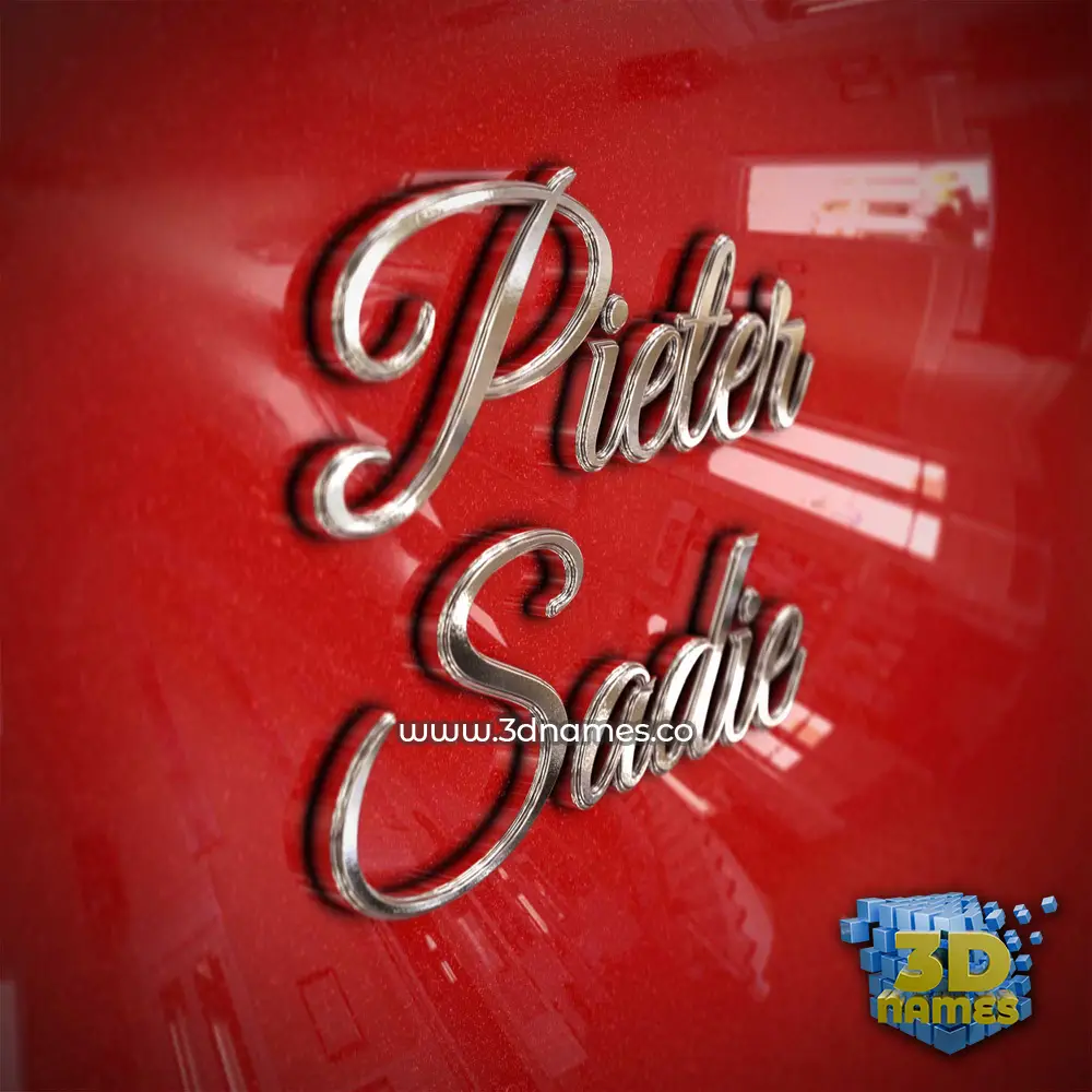 pieter sadie in Car Paint style - 3D name wallpaper