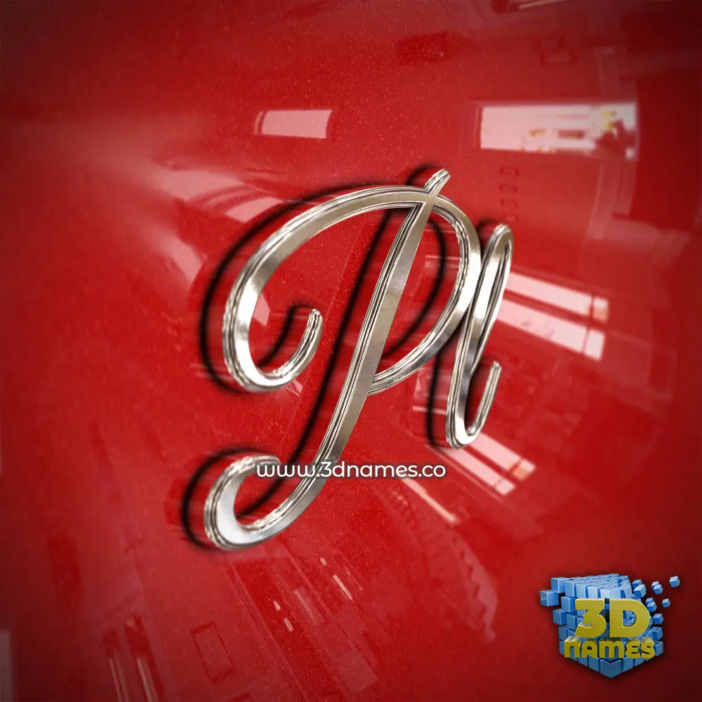 pl in Car Paint style - 3D name wallpaper