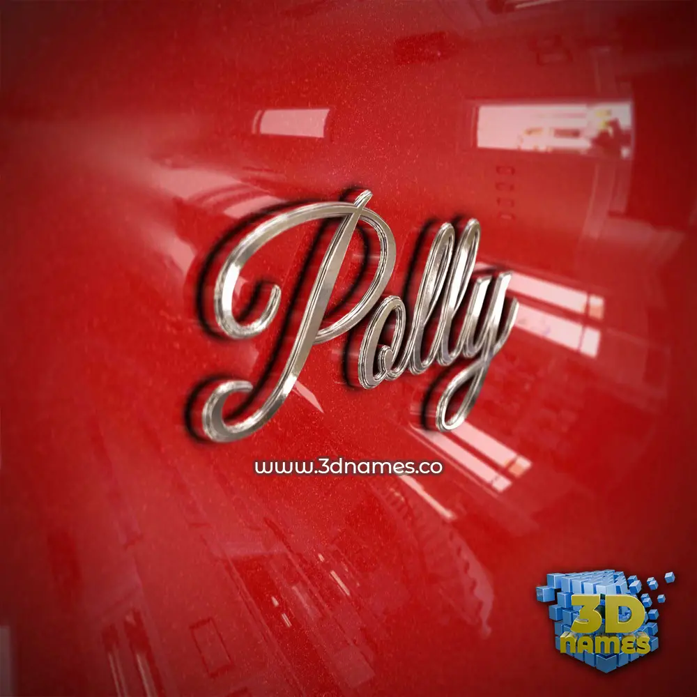 polly in Car Paint style - 3D name wallpaper