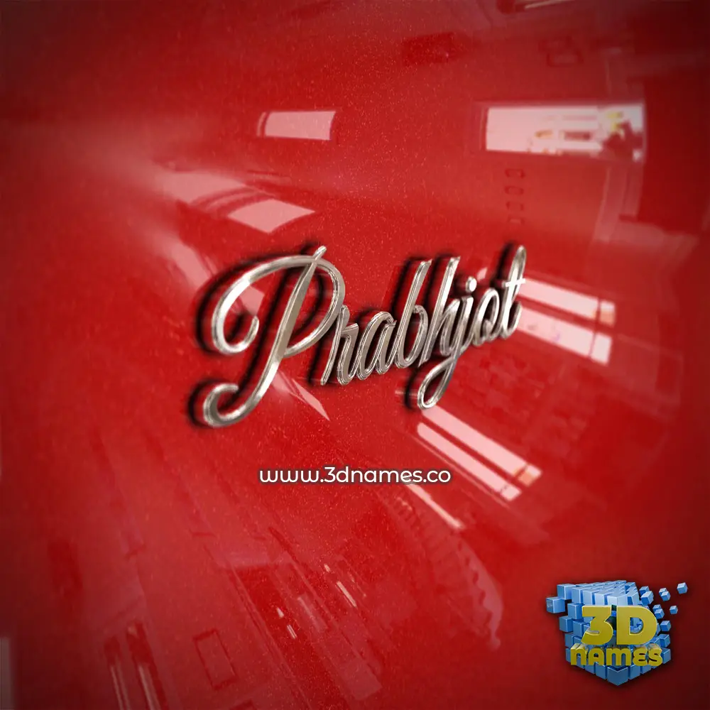 prabhjot in Car Paint style - 3D name wallpaper