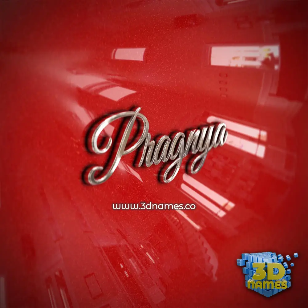 pragnya in Car Paint style - 3D name wallpaper