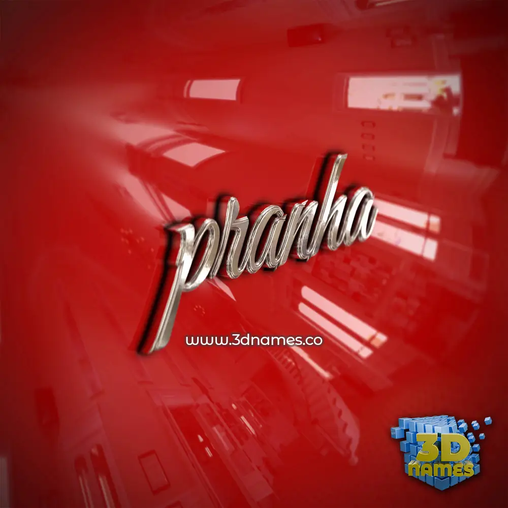 pranha in Car Paint style - 3D name wallpaper