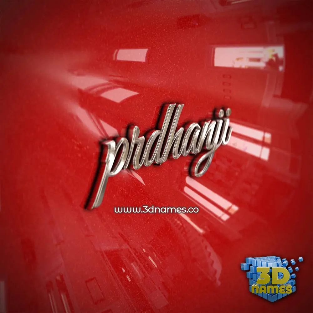 prdhanji in Car Paint style - 3D name wallpaper