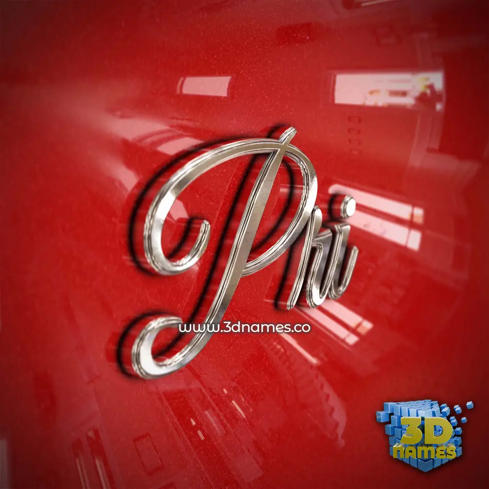 pri in Car Paint style - 3D name wallpaper