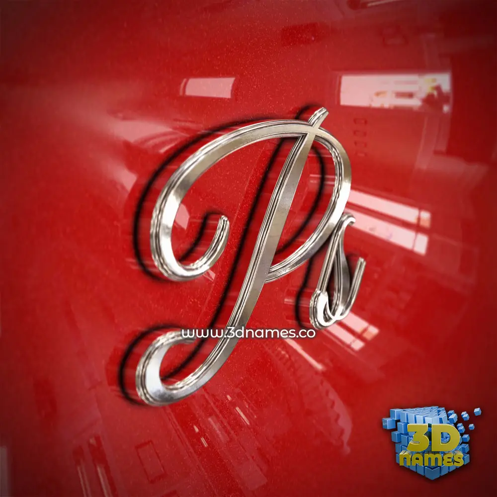 ps in Car Paint style - 3D name wallpaper