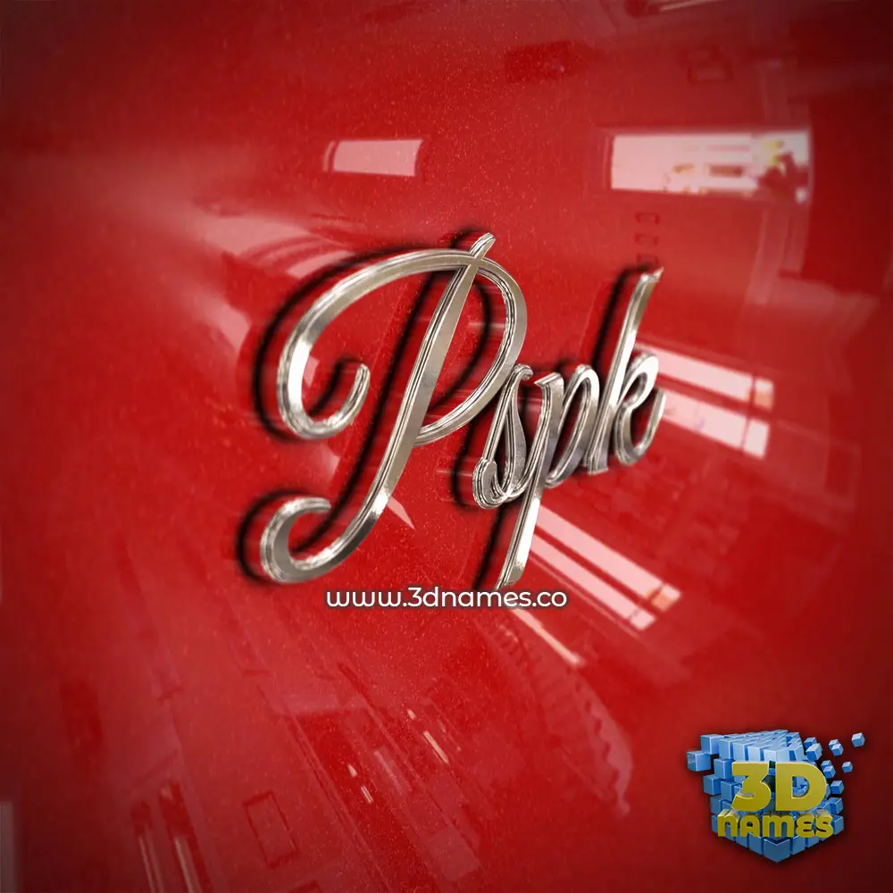 pspk in Car Paint style - 3D name wallpaper