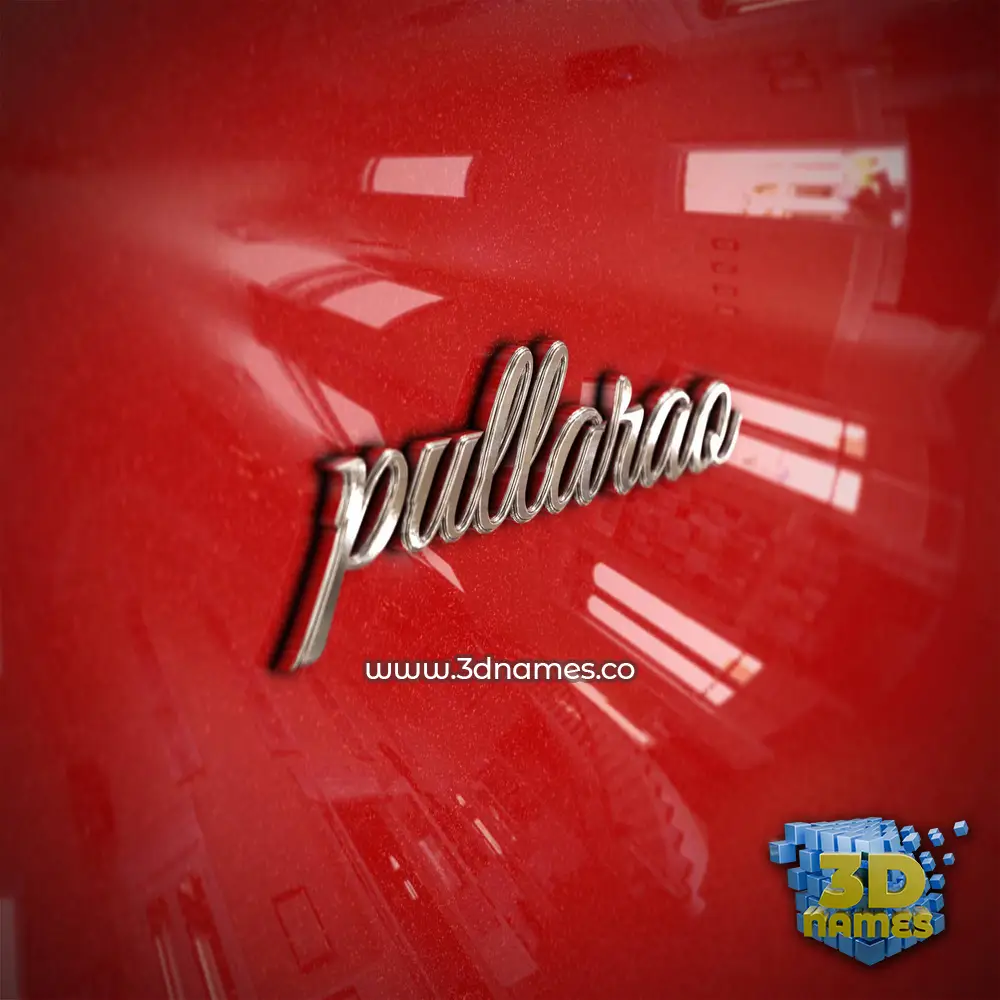 pullarao in Car Paint style - 3D name wallpaper