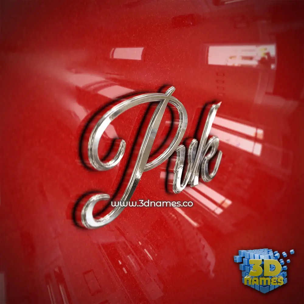 pvk in Car Paint style - 3D name wallpaper