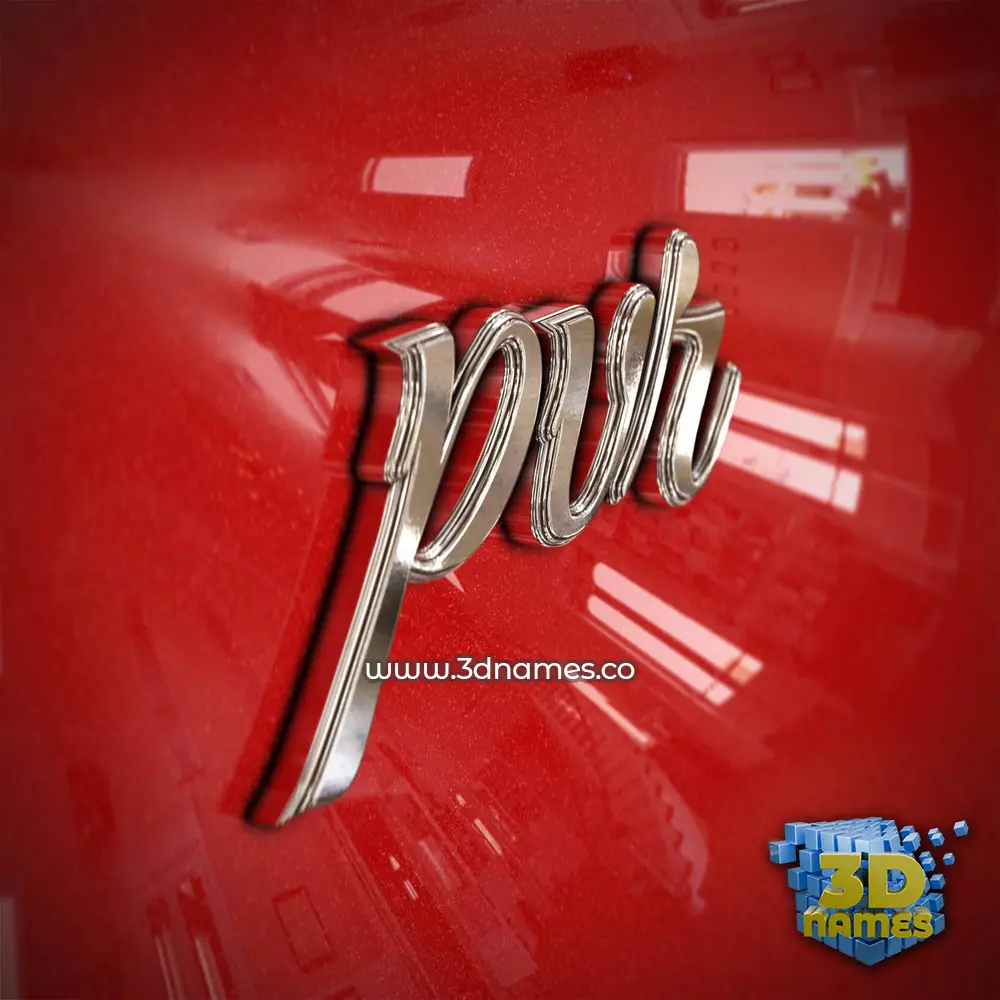 pvr in Car Paint style - 3D name wallpaper