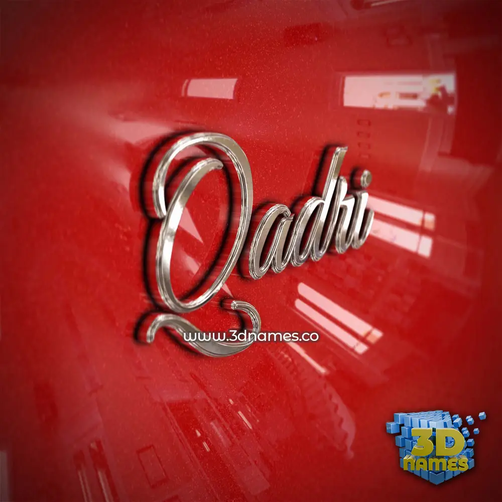qadri in Car Paint style - 3D name wallpaper