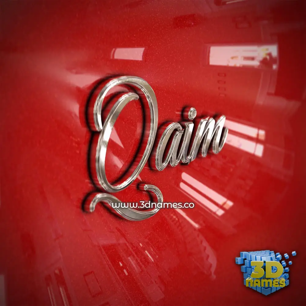 qaim in Car Paint style - 3D name wallpaper
