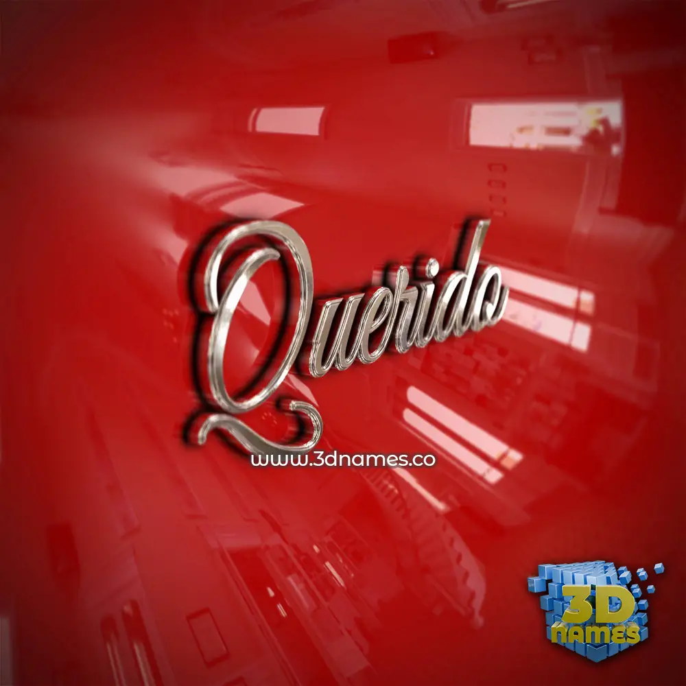 querido in Car Paint style - 3D name wallpaper