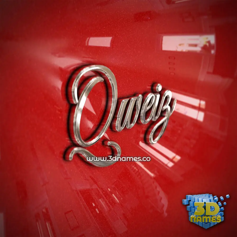 qweiz in Car Paint style - 3D name wallpaper