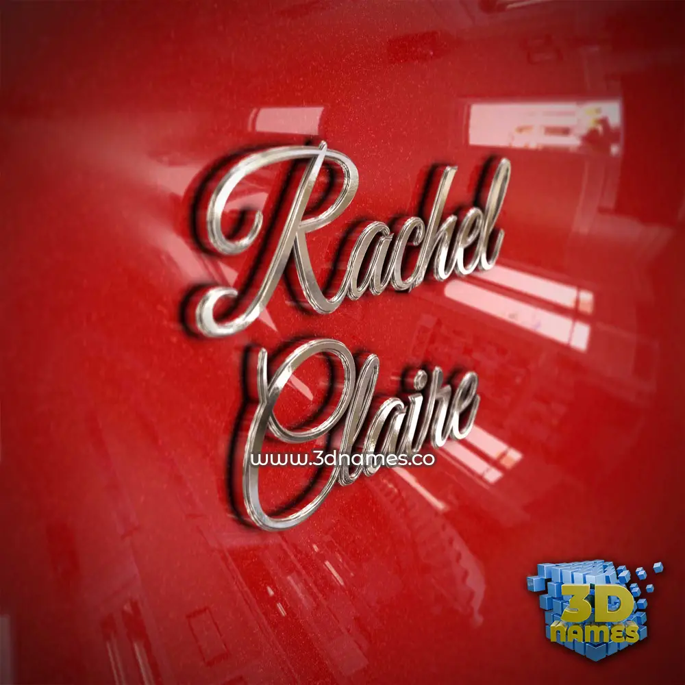 rachel claire in Car Paint style - 3D name wallpaper