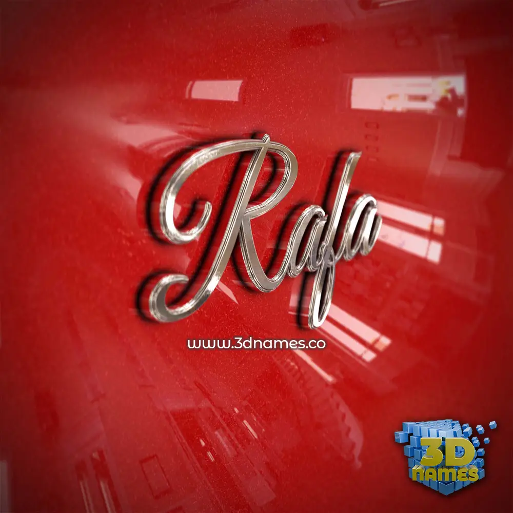 rafa in Car Paint style - 3D name wallpaper