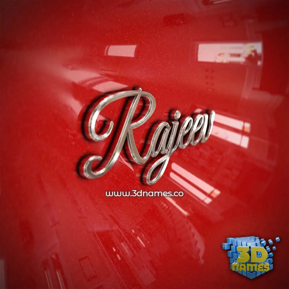 rajeev in Car Paint style - 3D name wallpaper