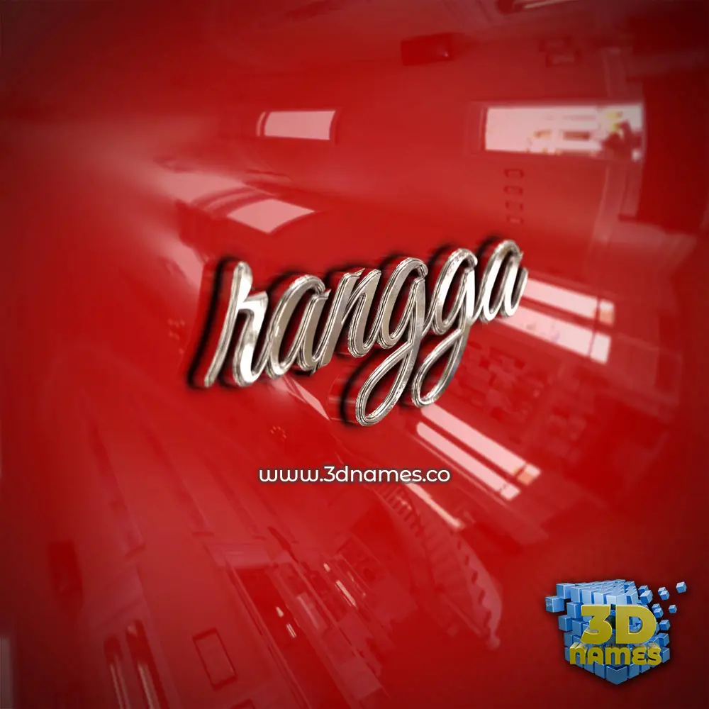 rangga in Car Paint style - 3D name wallpaper