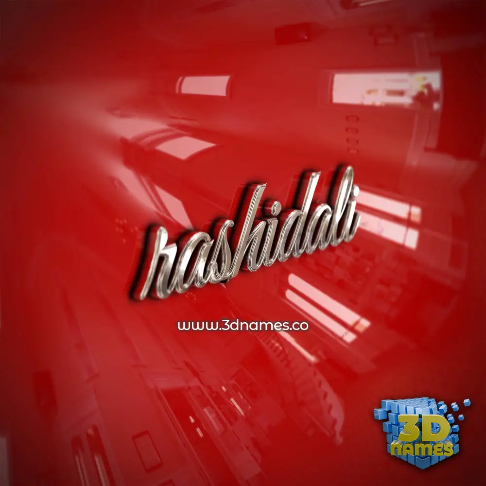 rashidali in Car Paint style - 3D name wallpaper