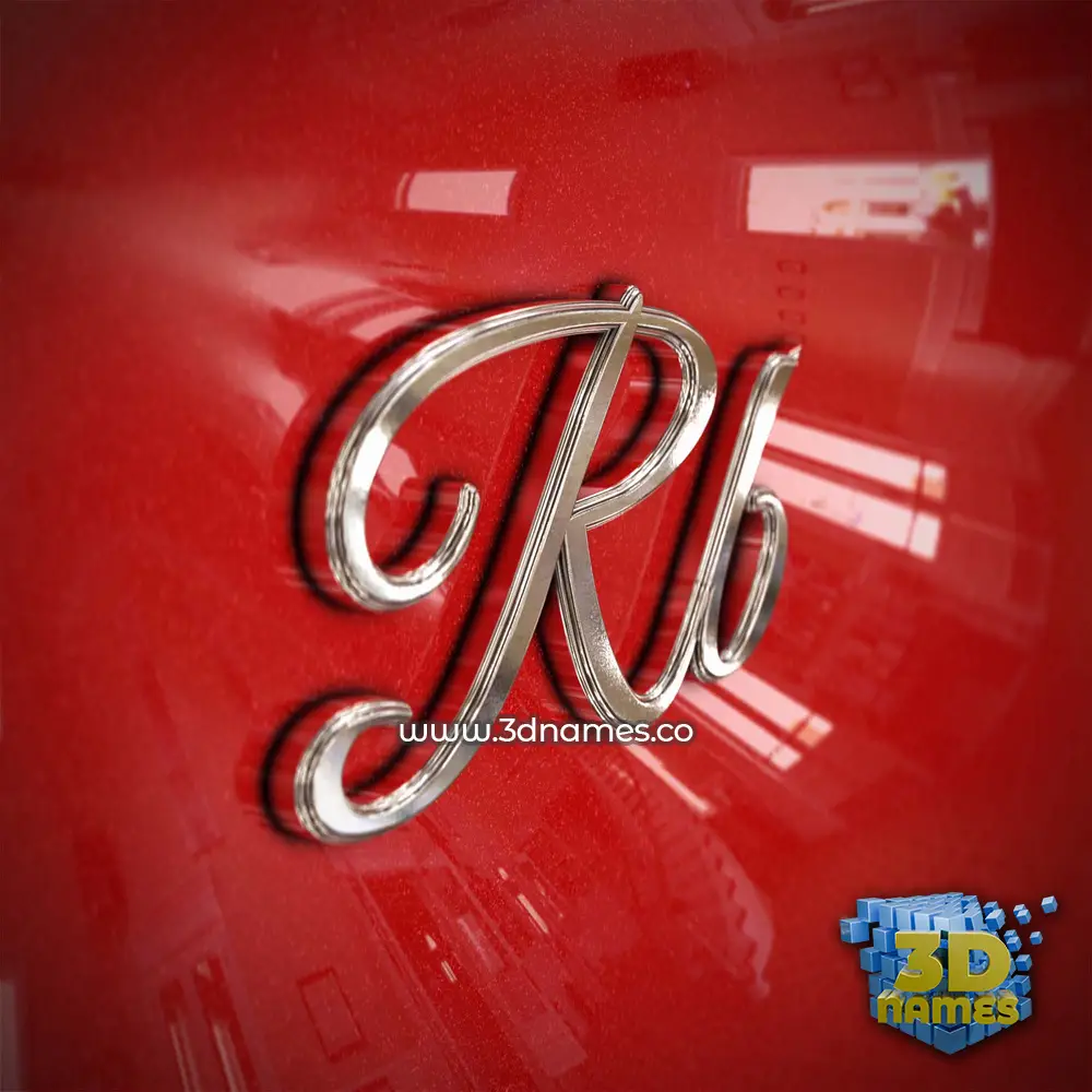 rb in Car Paint style - 3D name wallpaper