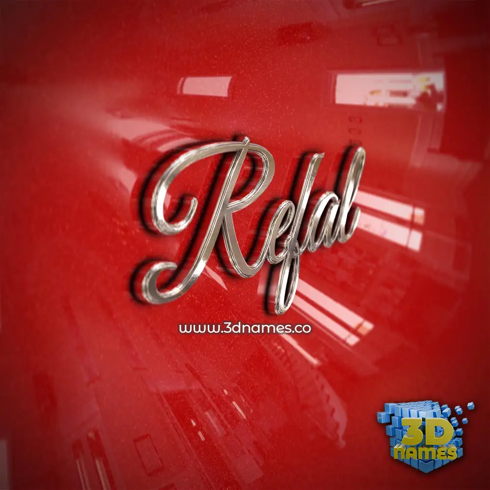 refal in Car Paint style - 3D name wallpaper