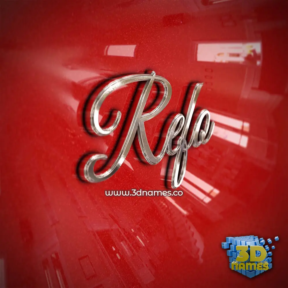 refo in Car Paint style - 3D name wallpaper
