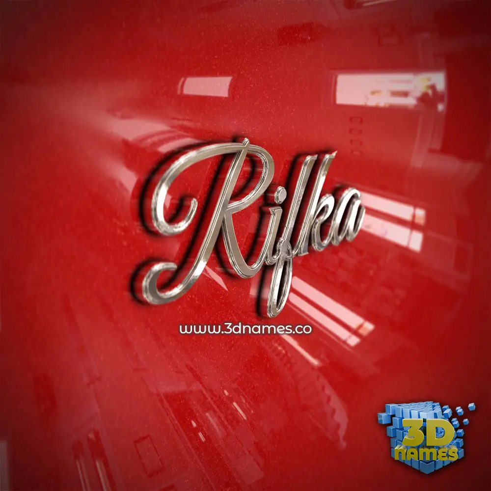 rifka in Car Paint style - 3D name wallpaper