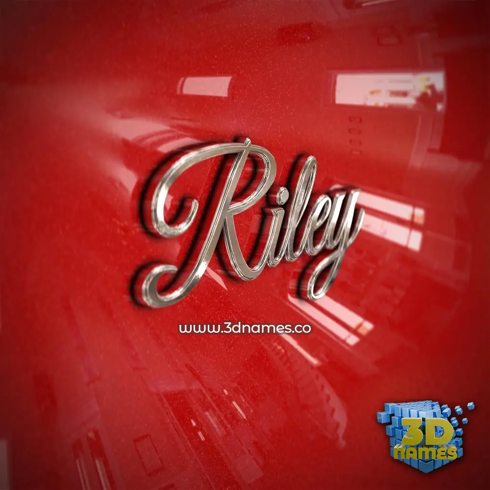 riley in Car Paint style - 3D name wallpaper