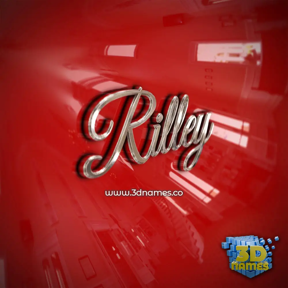 rilley in Car Paint style - 3D name wallpaper