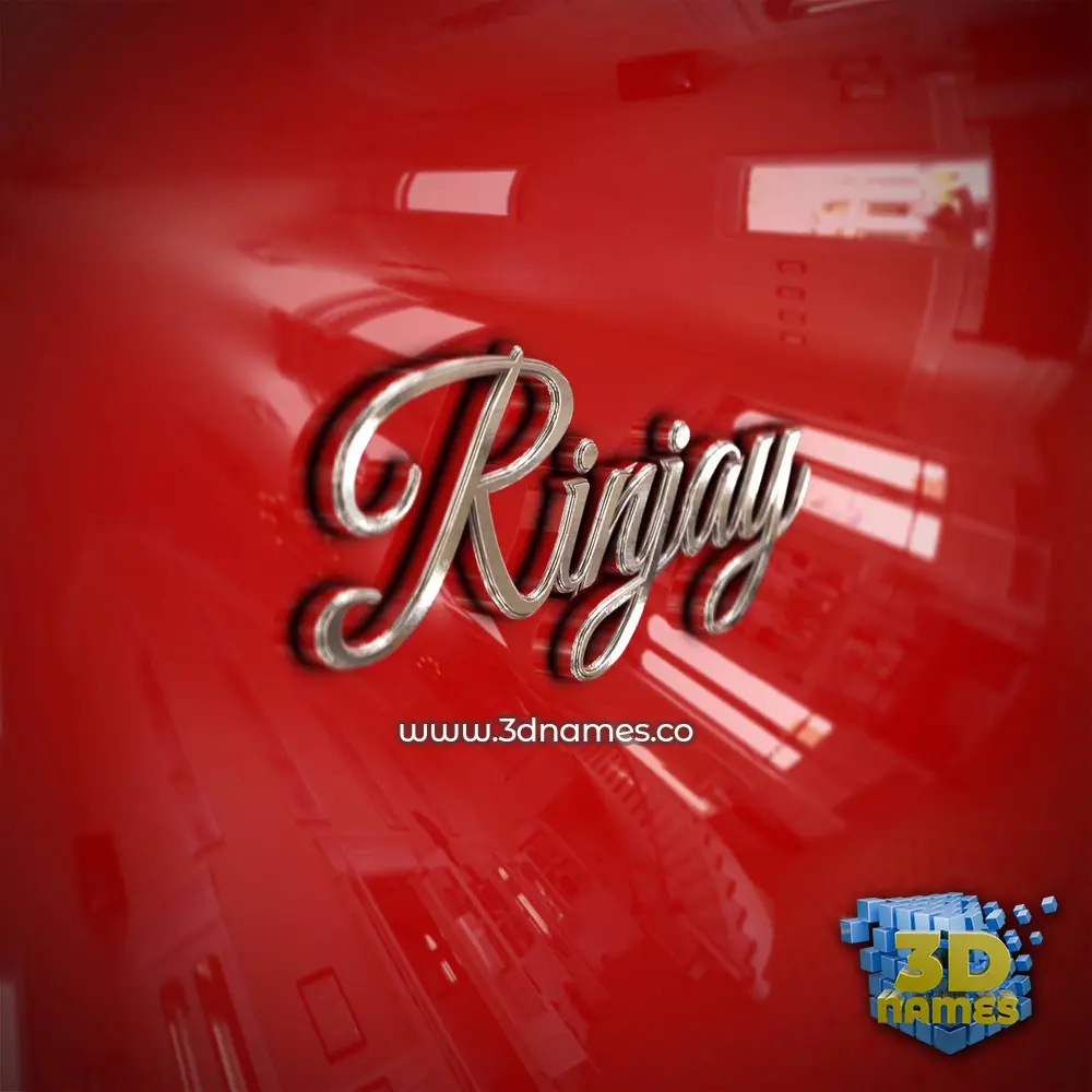 rinjay in Car Paint style - 3D name wallpaper