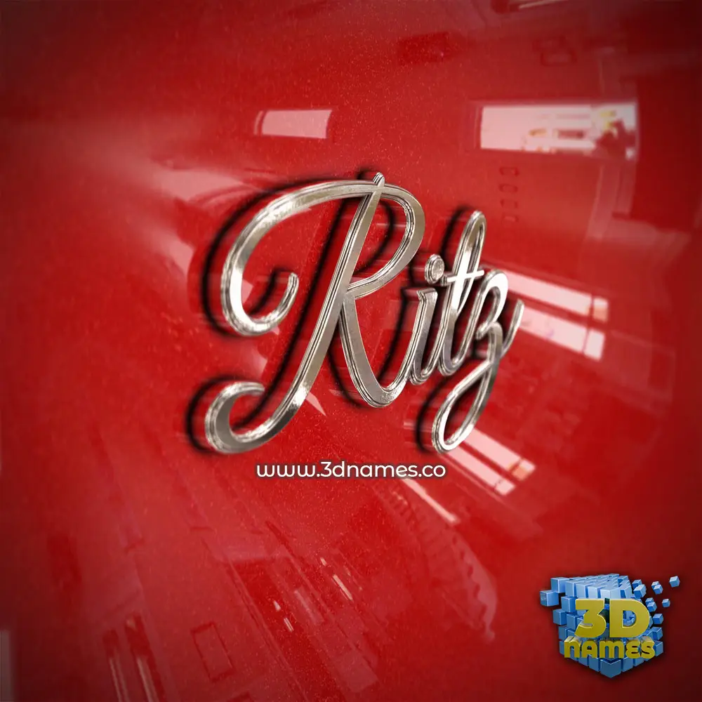ritz in Car Paint style - 3D name wallpaper