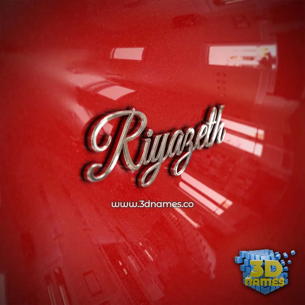 riyazeth in Car Paint style - 3D name wallpaper