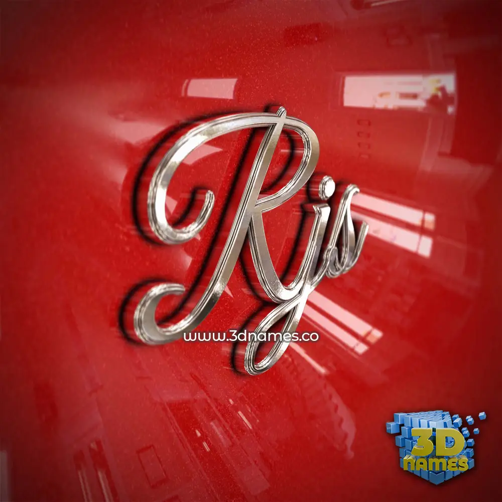 rjs in Car Paint style - 3D name wallpaper