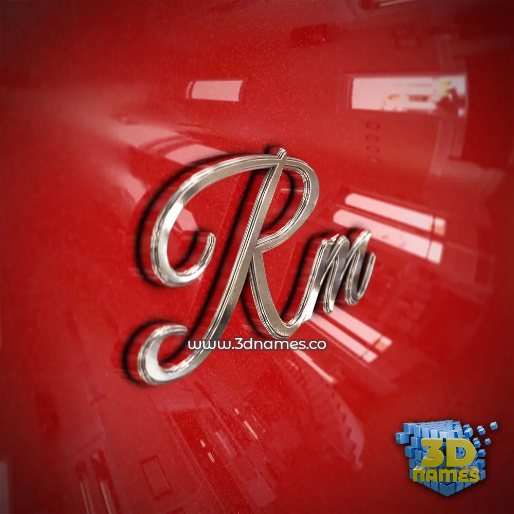 rm in Car Paint style - 3D name wallpaper