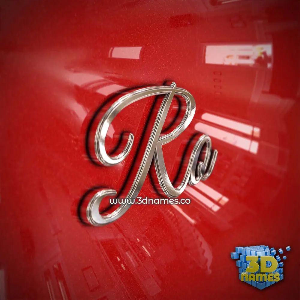 ro in Car Paint style - 3D name wallpaper