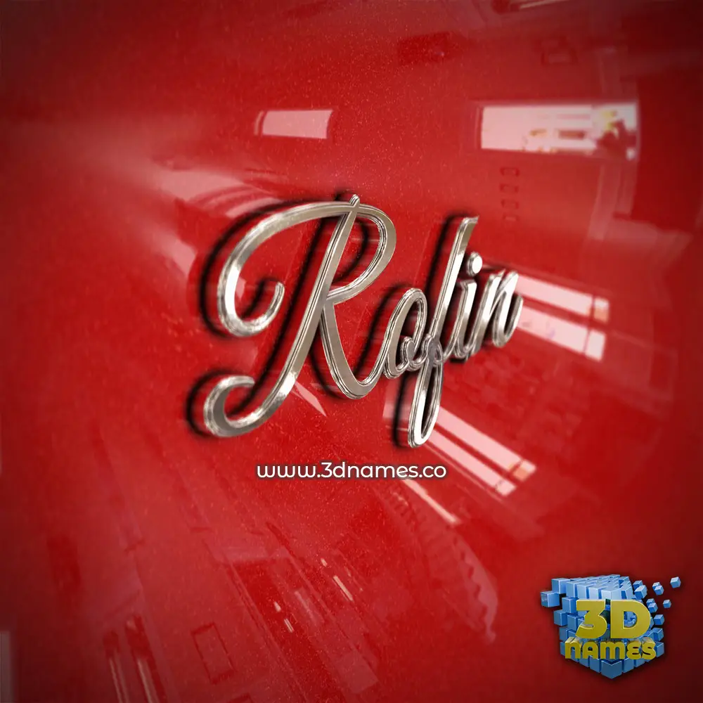 rofin in Car Paint style - 3D name wallpaper