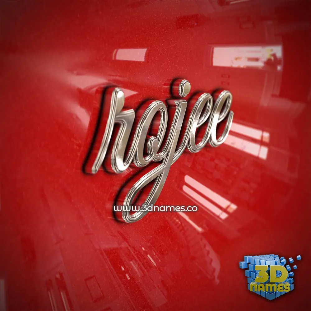 rojee in Car Paint style - 3D name wallpaper