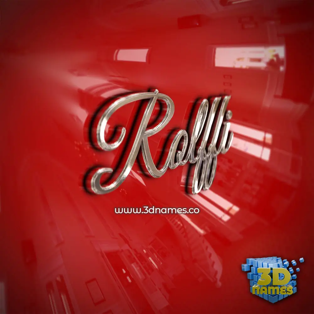 rolffi in Car Paint style - 3D name wallpaper