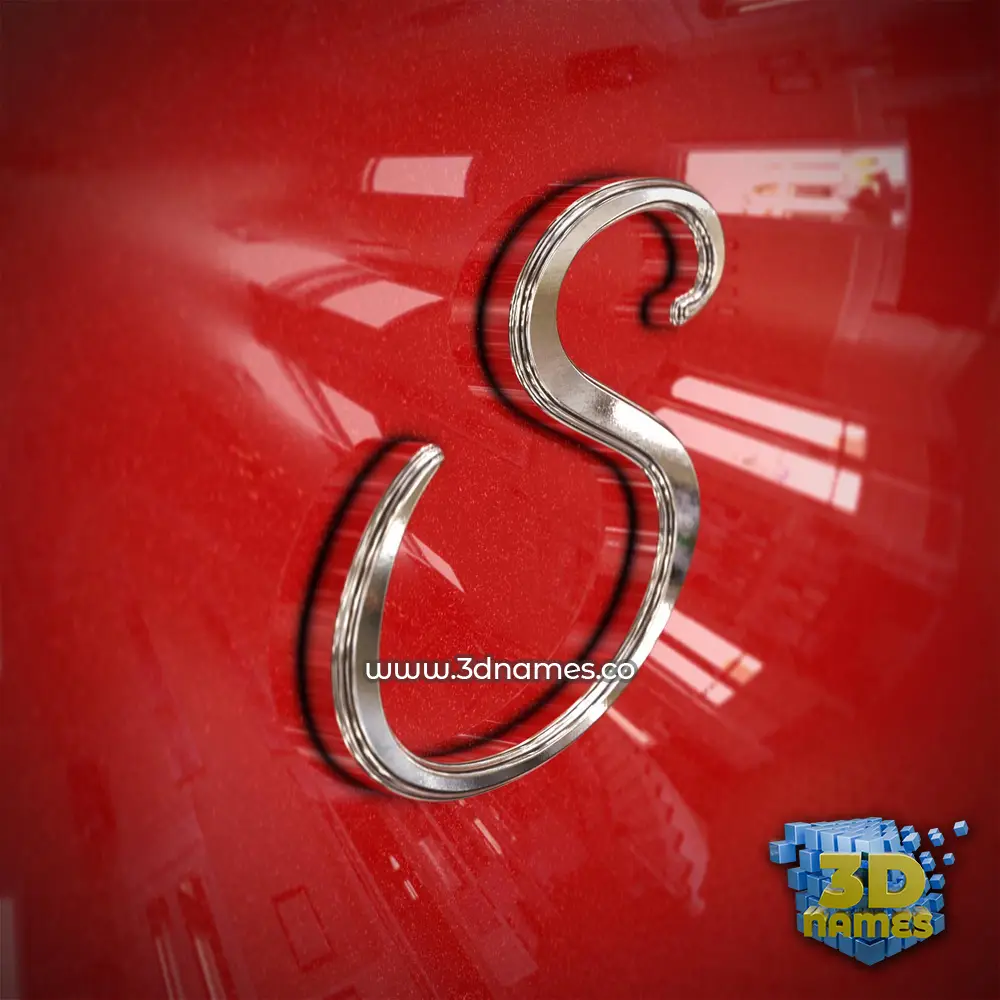 s in Car Paint style - 3D name wallpaper