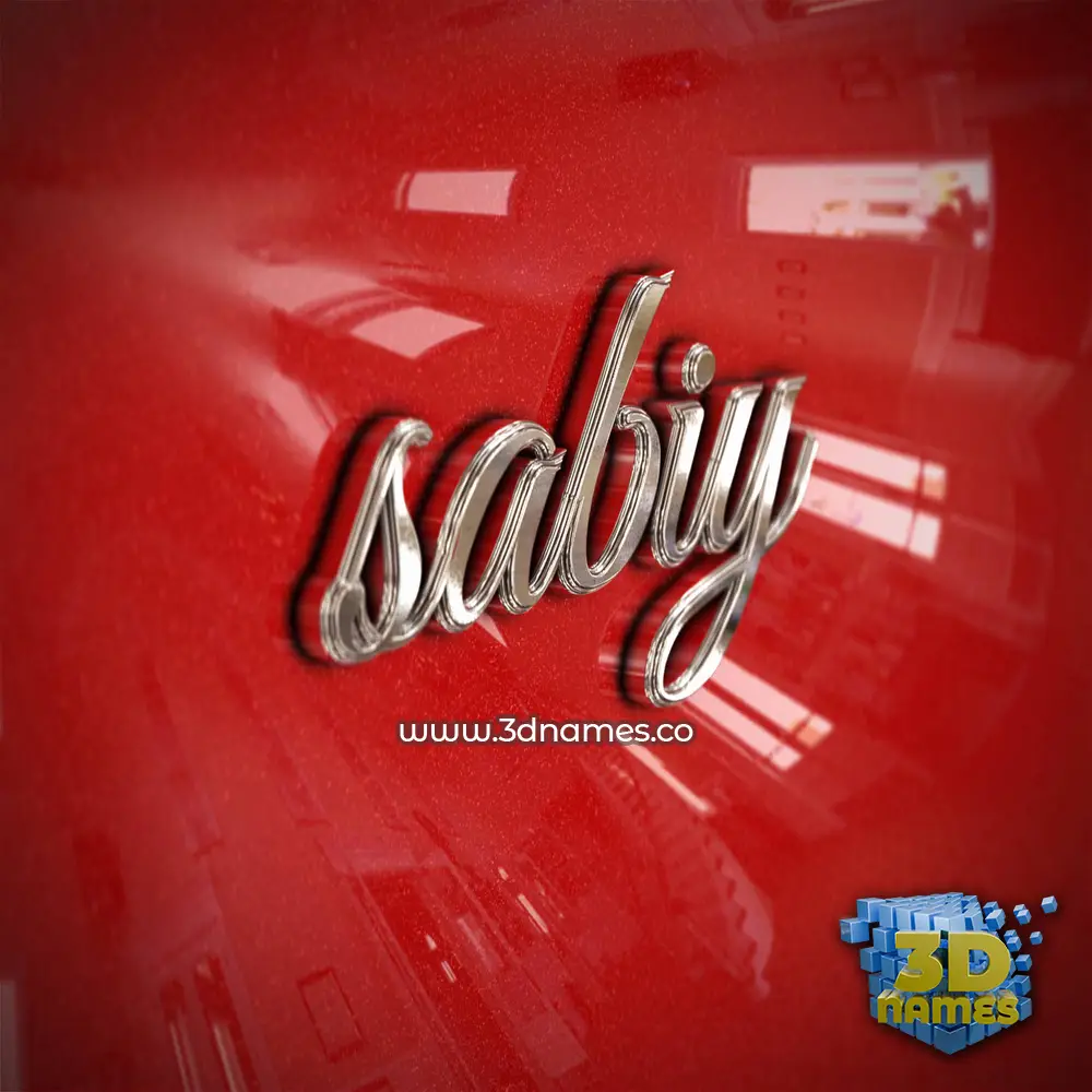sabiy in Car Paint style - 3D name wallpaper