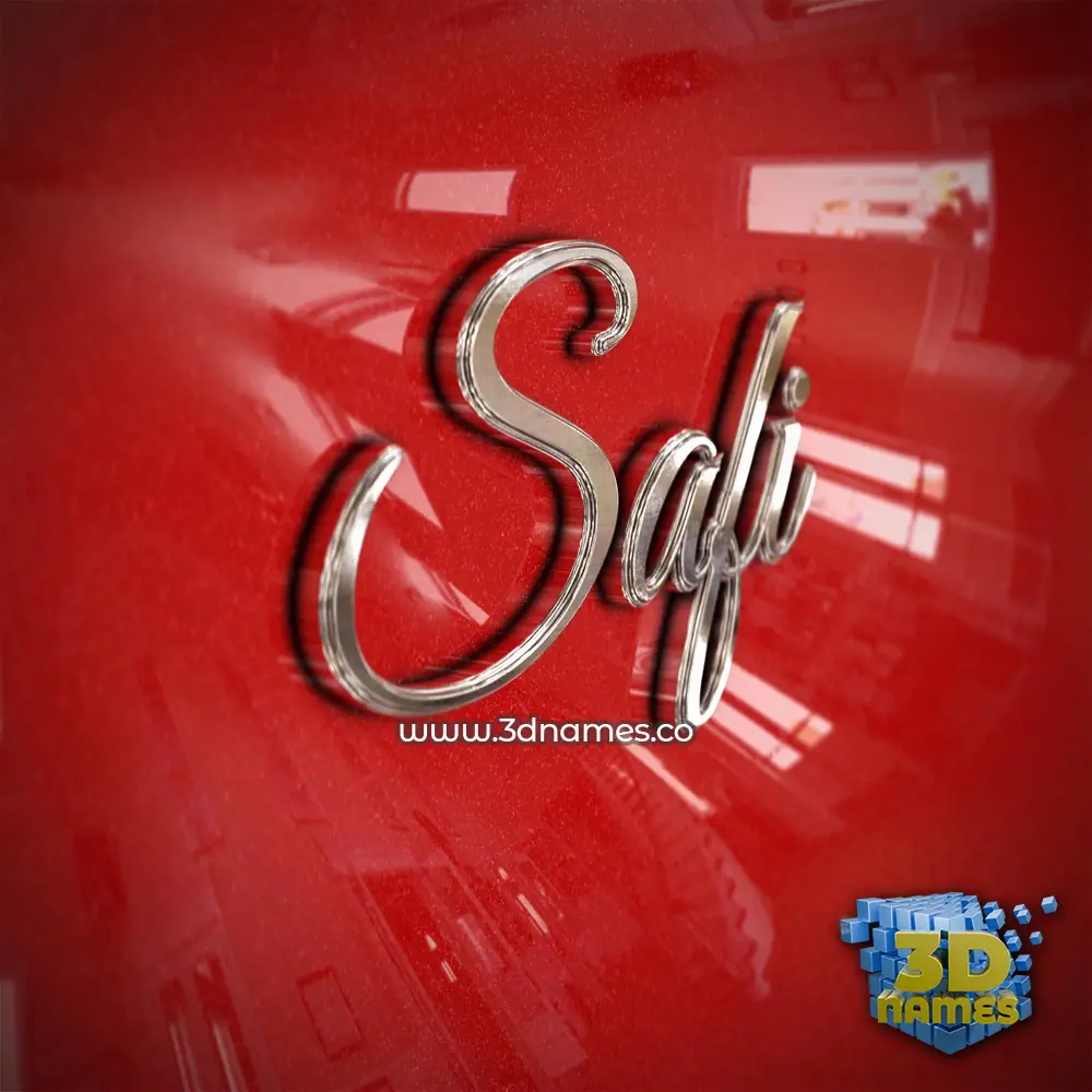 safi in Car Paint style - 3D name wallpaper