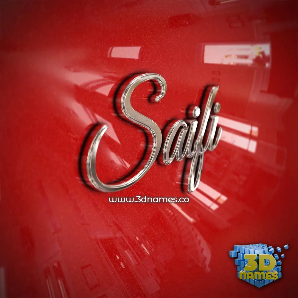 saifi in Car Paint style - 3D name wallpaper
